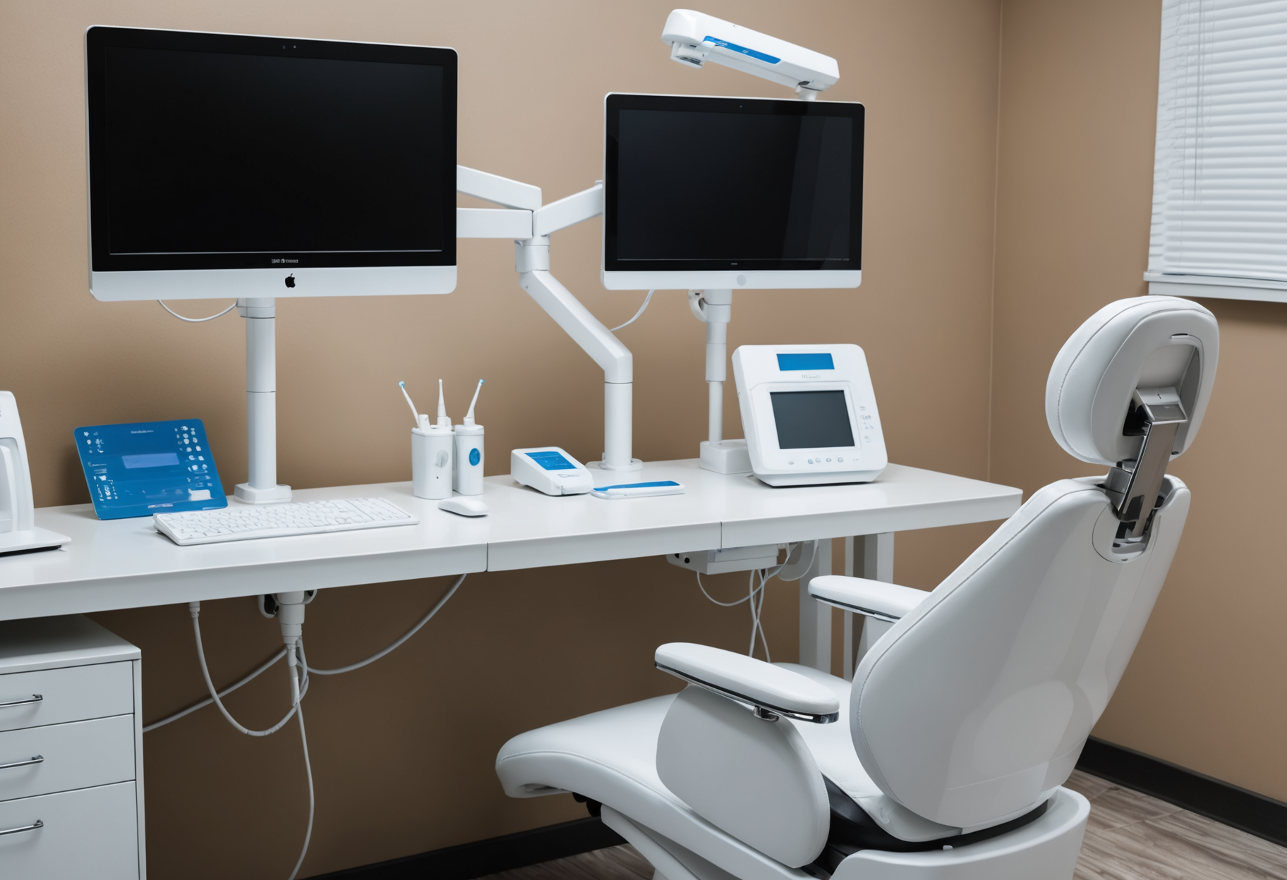 Professional teeth whitening equipment in a dental office